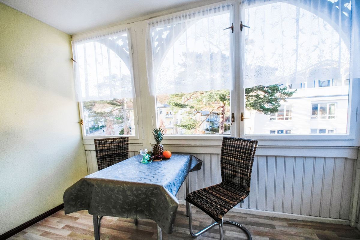 Veranda der Ferienwohnung Ostsee im Haus Ferienklause Sellin